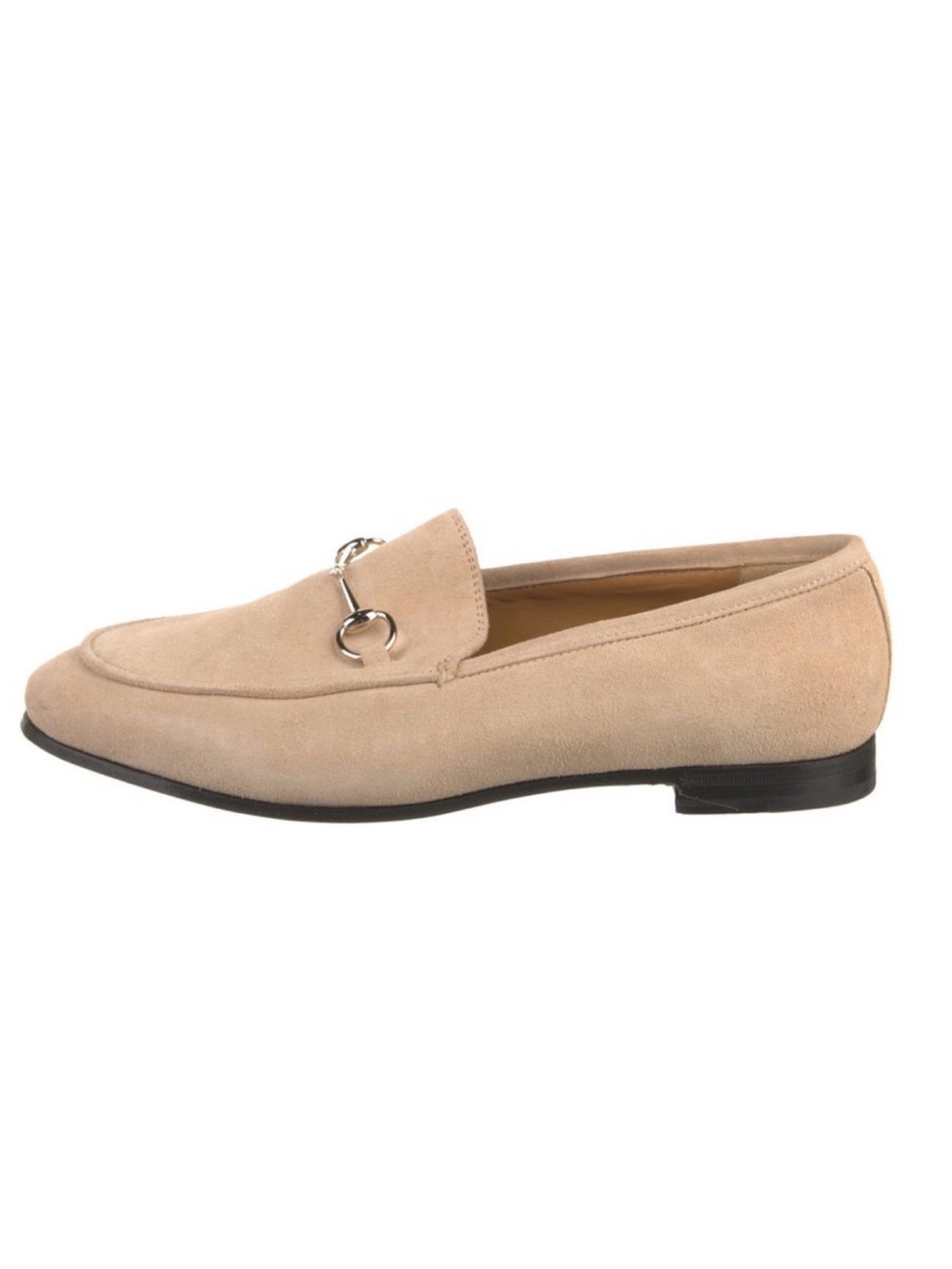 Gucci Beige Suede Horsebit Loafers - Picture 2 of 6